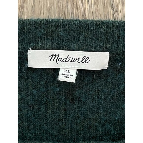 EUC Madewell XL Womens Green Merino Wool Blend Sweater - Picture 4 of 7